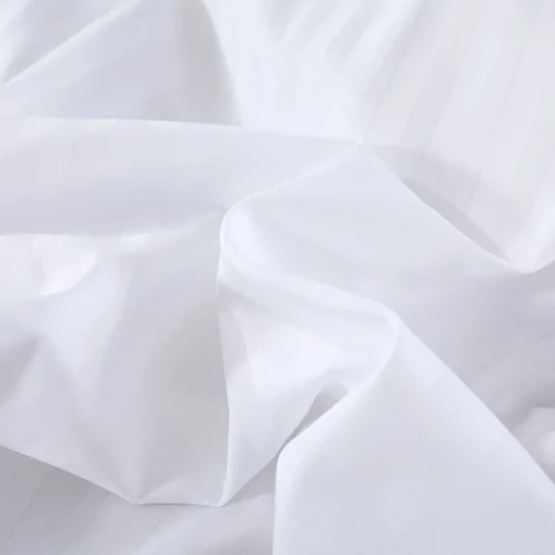 Super King Flat Sheet 10mm Satin Stripe