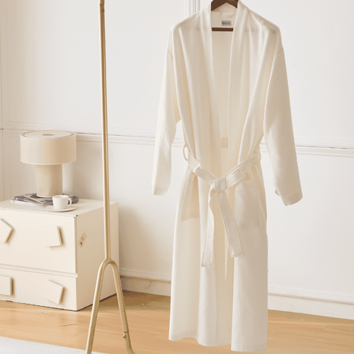 Cotton Waffle Robe - Ivory 