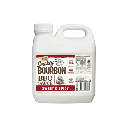 Yarra Valley Hilltop Smokey Bourbon BBQ Sauce Sweet & Spicy 2.4kg